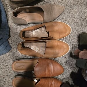 Brown Leather Slip-On Shoes LOT